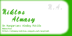 miklos almasy business card