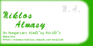 miklos almasy business card